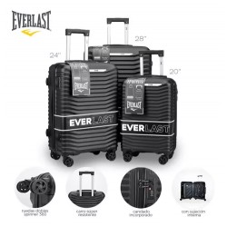 VALIJA 28 PULG EVERLAST 4 RUEDAS ABS 100 EVERLAST LEXICO