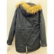 CAMPERA PARKA CORDERITO CAPUCHA C/PIEL STONE