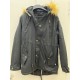 CAMPERA PARKA CORDERITO CAPUCHA C/PIEL STONE