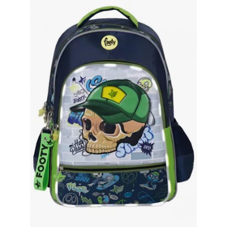 MOCHILA CARRO 18PULG SKULL LUZ LED FOOTY