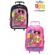 MOCHILA 16 PULG CARRO BARBIE AMIGAS WABRO