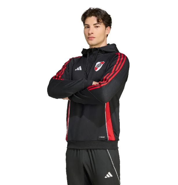 BUZO DE ENTRENAMIENTO CON CAPUCHA DE RIVER PLATE TIRO 25